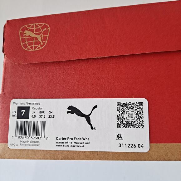 NWB Puma Darter Pro Fade Instant Running Shoes Warm White Pink Womens Size 7 - Picture 13 of 13